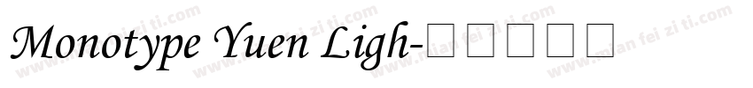 Monotype Yuen Ligh字体转换
